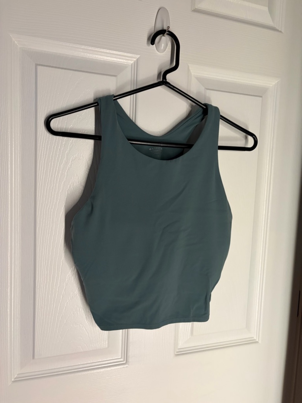 Athleta Teal Crop Tank with High Neck